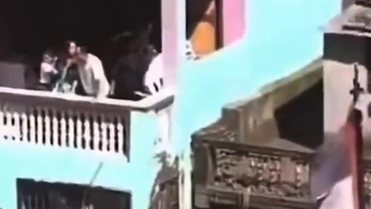 Watch: Family trapped on balcony as Nepal floodwaters surged past their home