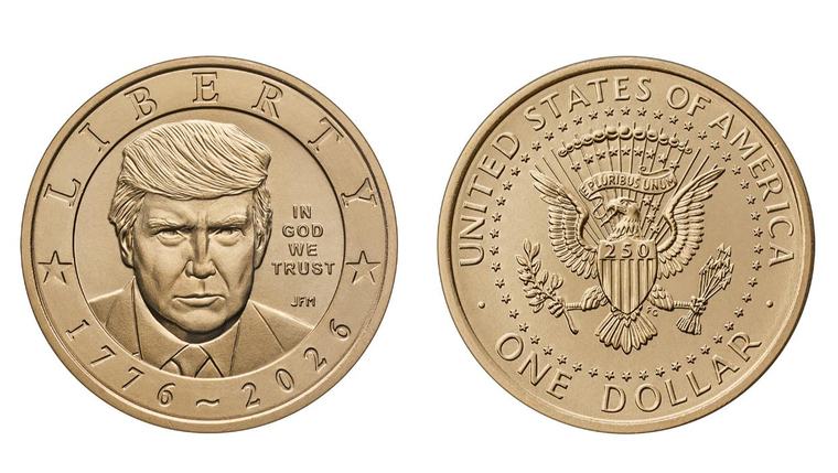 Heads or tails? $1 coin with Trump's face and gold finish to go on sale
