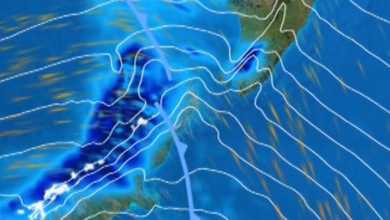 Fast-moving front bringing rain and strong gales to central NZ