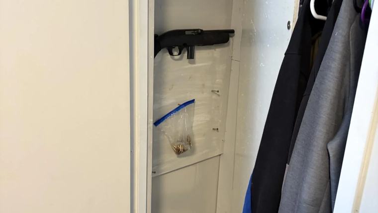 It looked like an ordinary wall inside a wardrobe. Police say it was anything but